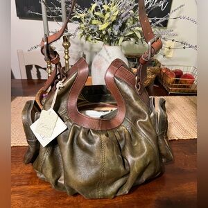 FREE PEOPLE Hattie Hardware bag in Olive